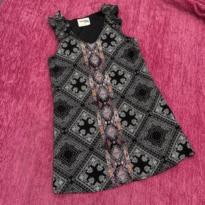 Savanna Jane Embroidered Shift Dress Black/Multicolor Size Small